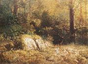 unknow artist Forest landscape with a deer USA oil painting artist